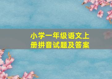 小学一年级语文上册拼音试题及答案