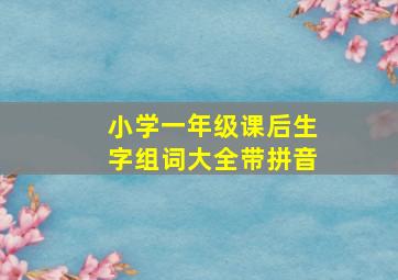 小学一年级课后生字组词大全带拼音