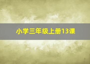 小学三年级上册13课