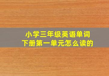 小学三年级英语单词下册第一单元怎么读的