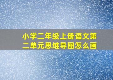 小学二年级上册语文第二单元思维导图怎么画