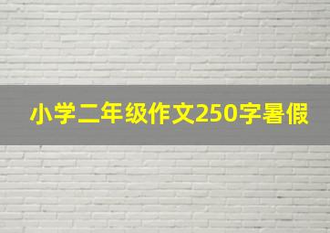 小学二年级作文250字暑假