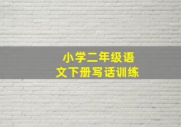 小学二年级语文下册写话训练