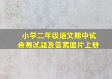 小学二年级语文期中试卷测试题及答案图片上册