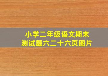 小学二年级语文期末测试题六二十六页图片