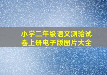 小学二年级语文测验试卷上册电子版图片大全