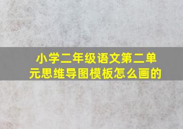 小学二年级语文第二单元思维导图模板怎么画的