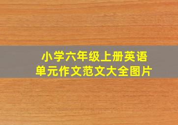 小学六年级上册英语单元作文范文大全图片