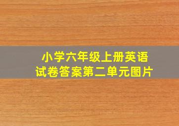 小学六年级上册英语试卷答案第二单元图片