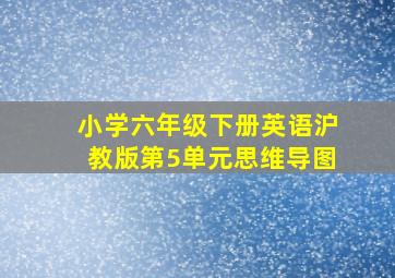 小学六年级下册英语沪教版第5单元思维导图