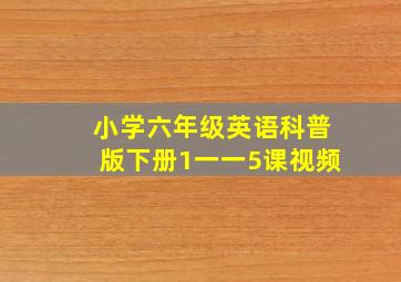 小学六年级英语科普版下册1一一5课视频