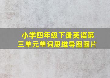 小学四年级下册英语第三单元单词思维导图图片