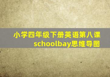 小学四年级下册英语第八课schoolbay思维导图