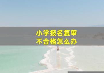 小学报名复审不合格怎么办