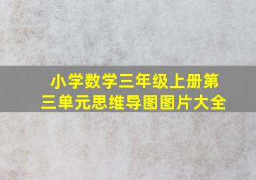 小学数学三年级上册第三单元思维导图图片大全