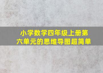 小学数学四年级上册第六单元的思维导图超简单