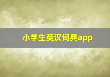 小学生英汉词典app