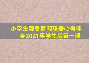 小学生观看新闻联播心得体会2021年学生版第一期