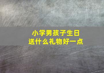 小学男孩子生日送什么礼物好一点