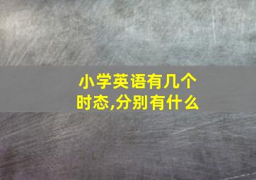 小学英语有几个时态,分别有什么