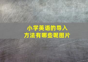 小学英语的导入方法有哪些呢图片