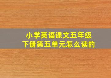 小学英语课文五年级下册第五单元怎么读的