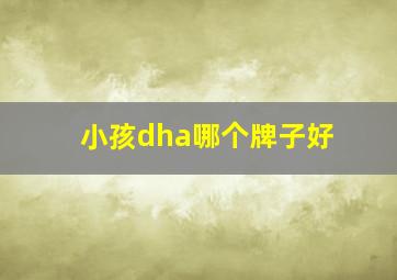 小孩dha哪个牌子好