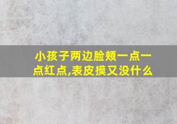 小孩子两边脸颊一点一点红点,表皮摸又没什么