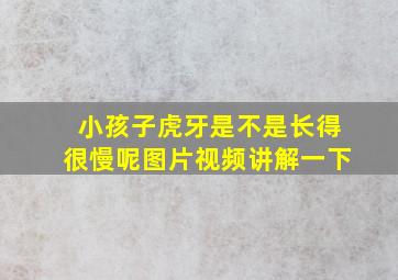 小孩子虎牙是不是长得很慢呢图片视频讲解一下