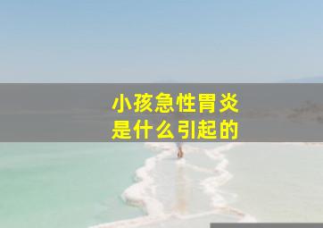 小孩急性胃炎是什么引起的