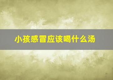 小孩感冒应该喝什么汤