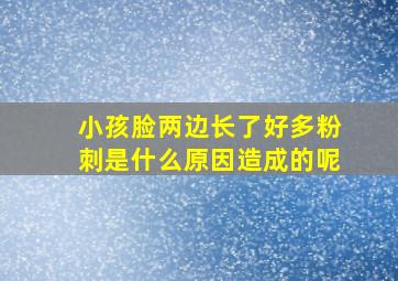 小孩脸两边长了好多粉刺是什么原因造成的呢