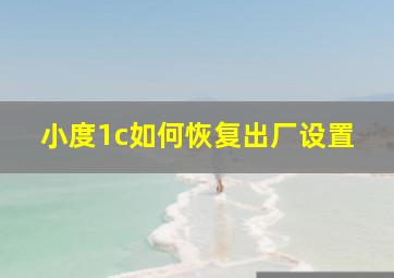 小度1c如何恢复出厂设置