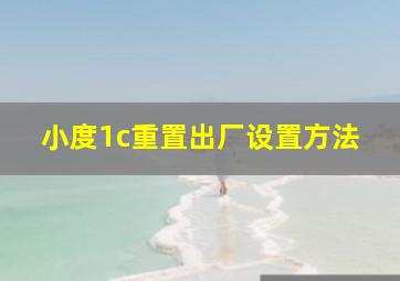 小度1c重置出厂设置方法