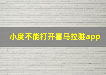 小度不能打开喜马拉雅app