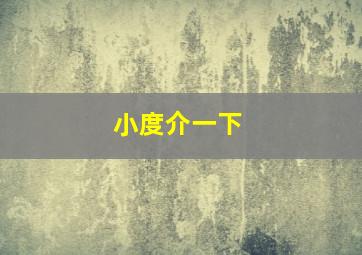 小度介一下