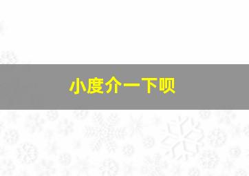 小度介一下呗