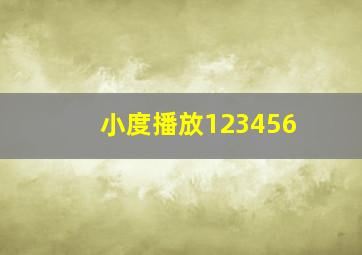 小度播放123456