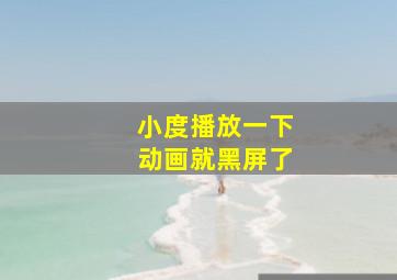 小度播放一下动画就黑屏了