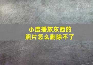 小度播放东西的照片怎么删除不了