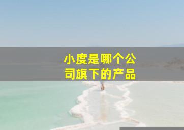 小度是哪个公司旗下的产品