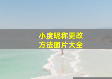 小度昵称更改方法图片大全