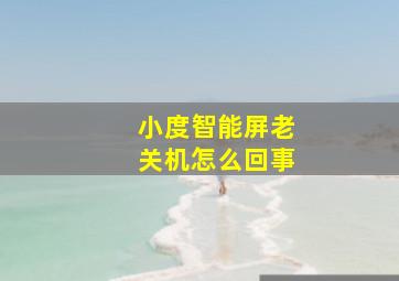 小度智能屏老关机怎么回事