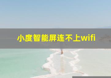 小度智能屏连不上wifi