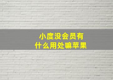 小度没会员有什么用处嘛苹果