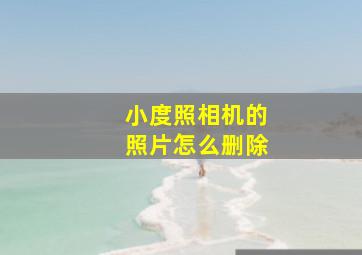 小度照相机的照片怎么删除