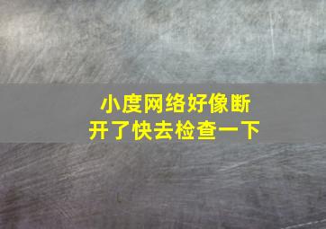 小度网络好像断开了快去检查一下