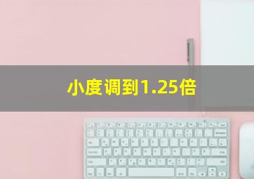 小度调到1.25倍