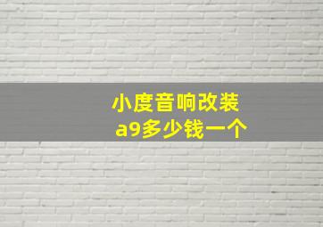 小度音响改装a9多少钱一个