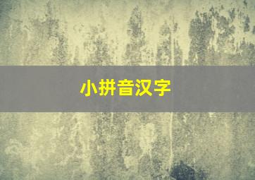 小拼音汉字